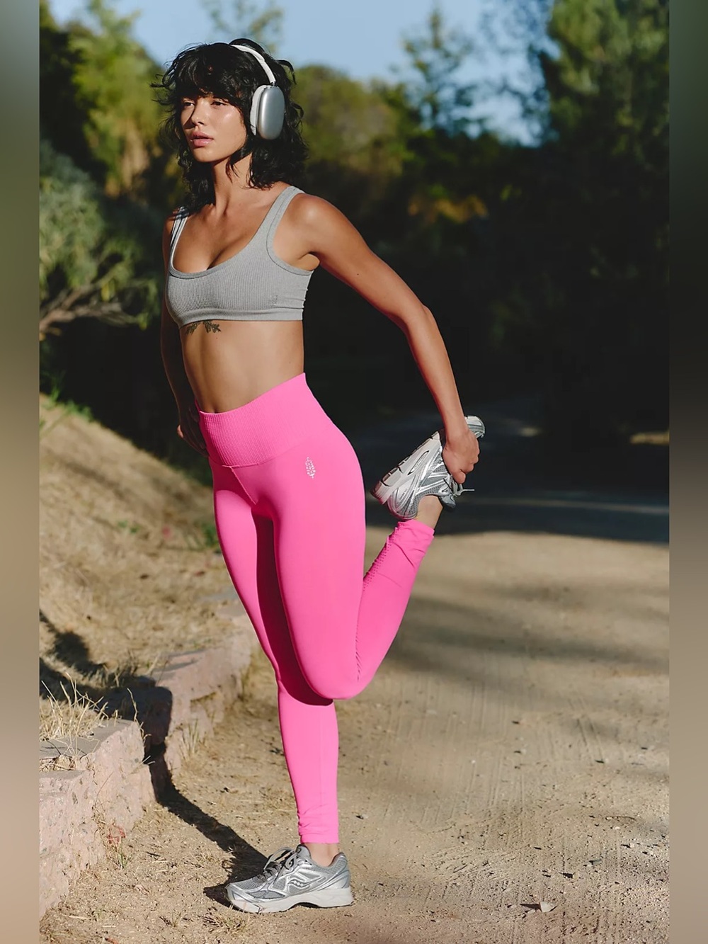 NWOT Free People Movement High-Rise Good Karma Leggings- Hot Pink